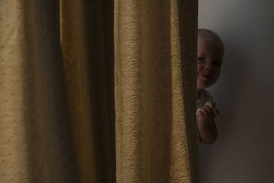 Portrait of boy looking at camera