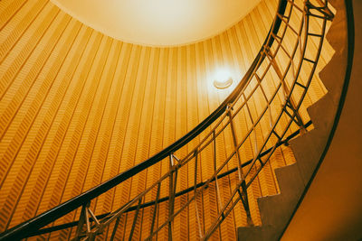 Low angle view of illuminated staircase