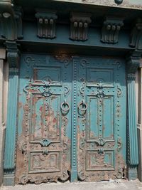 Close-up of closed door
