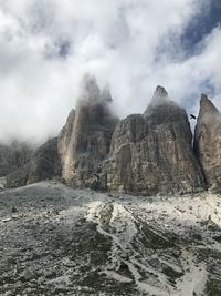 Scenic view of rocks against sky