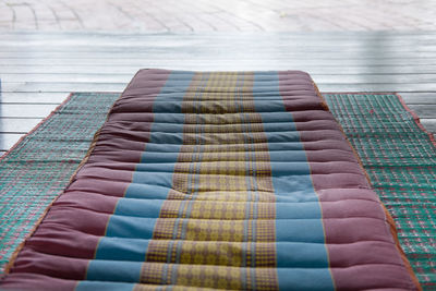 View of mattress on floor