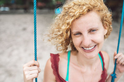 Portrait of a smiling young woman