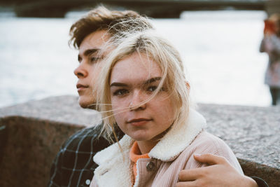 Portrait of girl with boyfriend