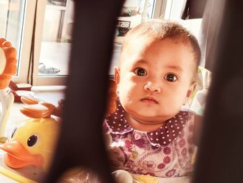 Portrait of cute baby girl