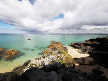 Scenic view of sea against sky