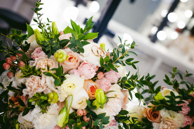 Close-up of white roses