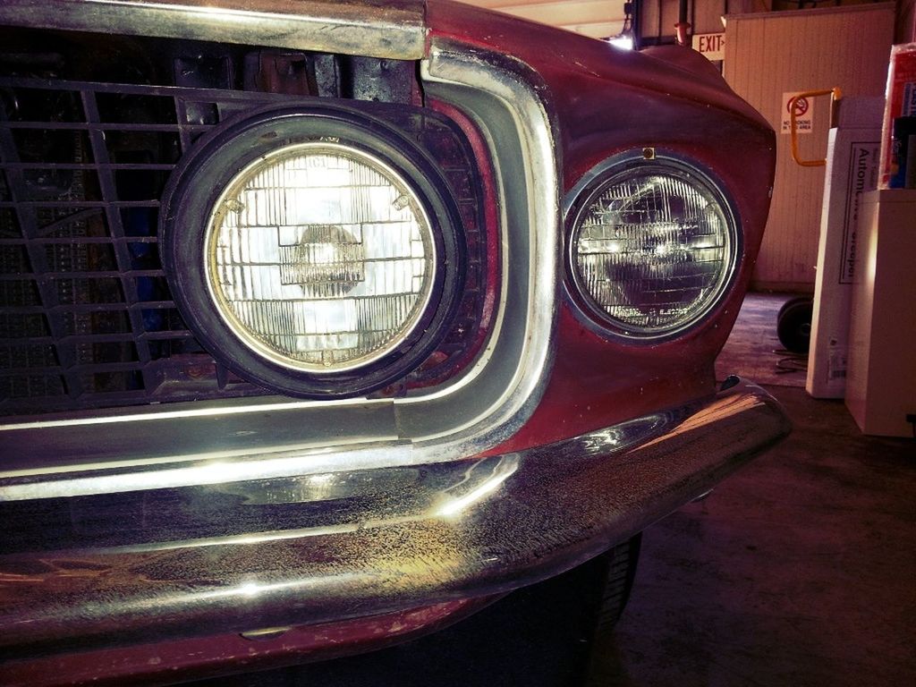 land vehicle, mode of transport, transportation, car, reflection, glass - material, part of, stationary, close-up, old-fashioned, headlight, street, retro styled, day, cropped, wheel, window, travel, outdoors, vintage car