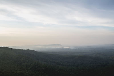 High angle view of landscape against sky