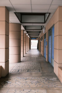 Empty corridor of building