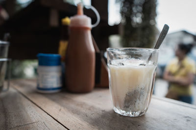 Close-up of drink on table