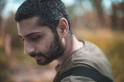 Close-up of young man