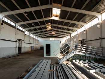 Interior of empty railroad station