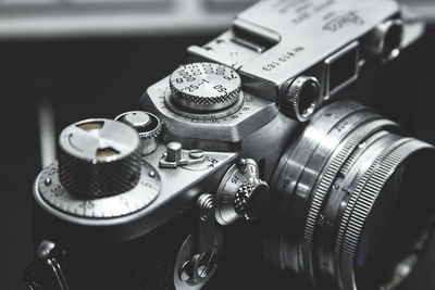 Close-up of leica iiif camera