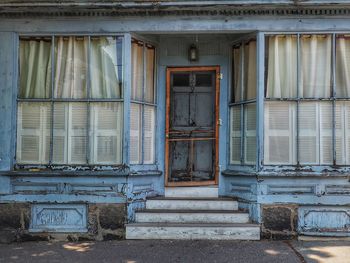 Exterior of abandoned building