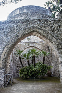 View of entrance of historical building