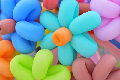 Full frame shot of multi colored balloons