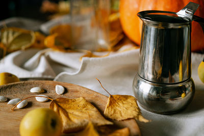 Close-up of drink on table