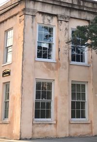 Windows of residential building