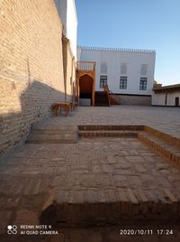 View of old building against clear sky