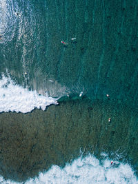 High angle view of beach