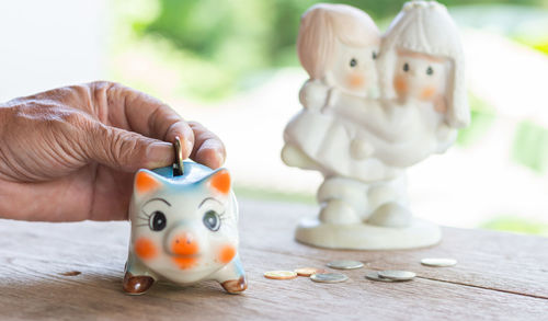 Close-up of stuffed toy on table