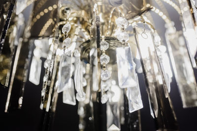 Low angle view of chandelier