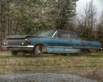 Car on field