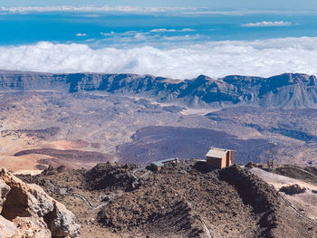 High angle view of landscape against sky