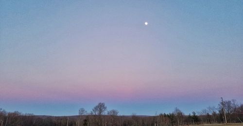 Scenic view of moon against sky at night