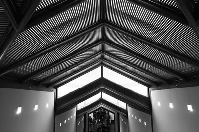 Low angle view of modern ceiling