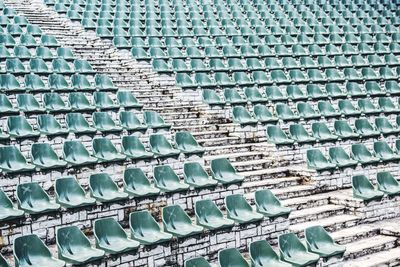 Full frame shot of empty chairs