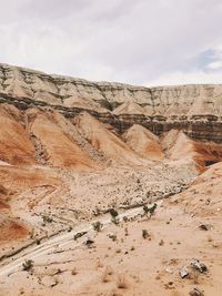 Scenic view of desert against sky