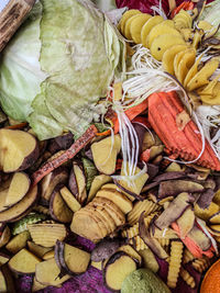 Full frame shot of vegetables for sale at market