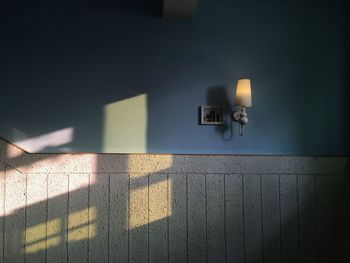 Shadow of lamp on wall