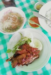 Close-up of food in plate