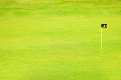 High angle view of golf course