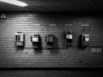 Pay phones on wall