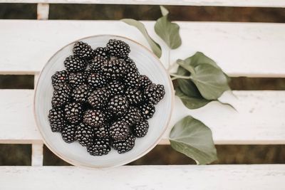 High angle view of black tea on table