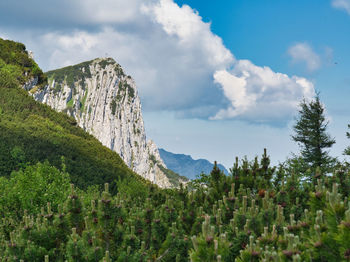 Panoramic view of landscape and mountains against sky