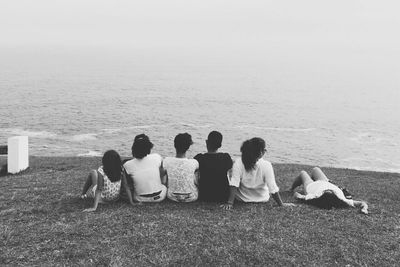 People sitting on beach