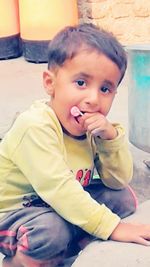 Portrait of cute baby boy