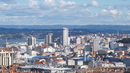 Cityscape against sky, a coruña, galicia