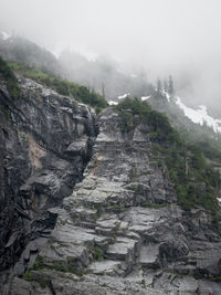 Scenic view of rocky mountains
