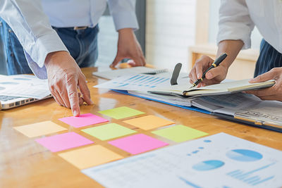 People working on table