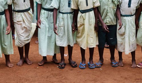 Low section of people standing outdoors