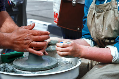 Close-up of hands