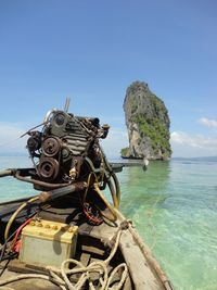 View of sea against clear sky