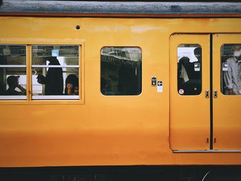 Train on railroad station