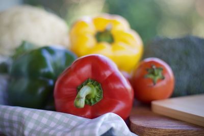 Close-up of bell peppers