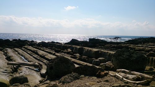 Panoramic view of sea against sky